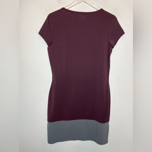 Athleta Ella dress color block purple gray. Size Medium - Picture 2 of 6